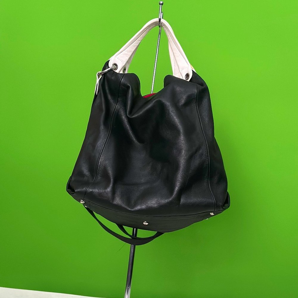 EUC Furla Elisabeth Black and White Leather Shoulder/Crossbody Bag